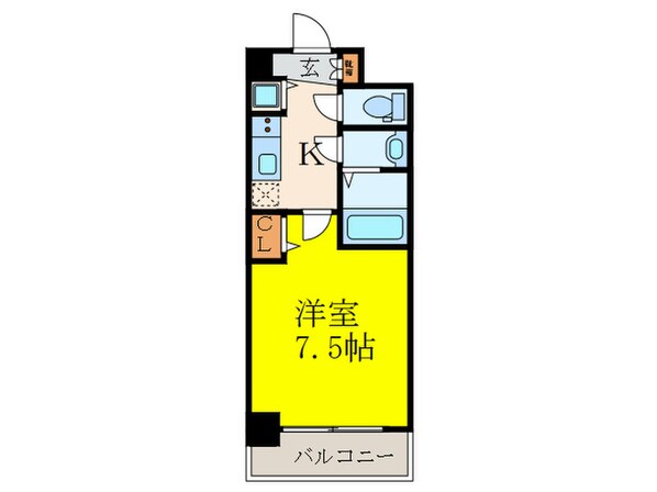 ディームス江坂の物件間取画像